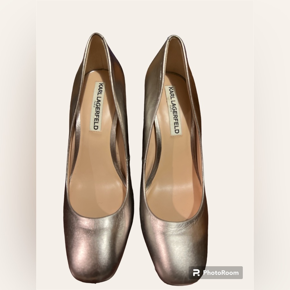 EUC Karl Lagerfeld Paris Heels Silver Size 37.5